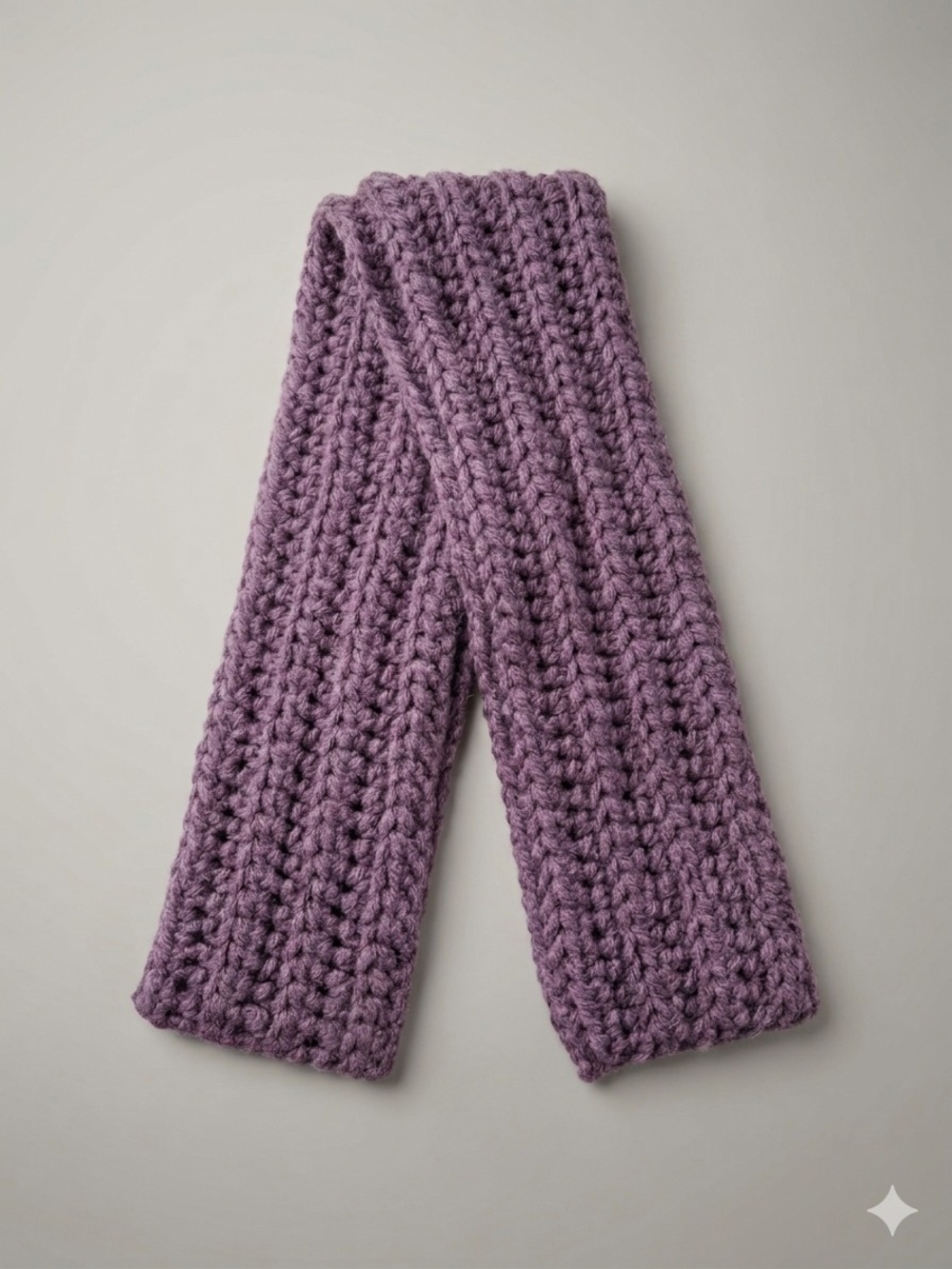 Cozy Chunky Knit Scarf in Lavender